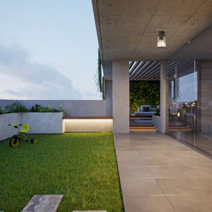 Argon 8773 - Φωτιστικό οροφής εξωτερικού χώρου NORFOLK 1xE27/15W/230V IP44 μαύρο