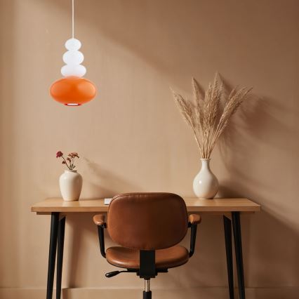 Argon 8822 - Κρεμαστό φωτιστικό οροφής DIEGO 1xGU10/5W/230V λευκό/πορτοκαλί