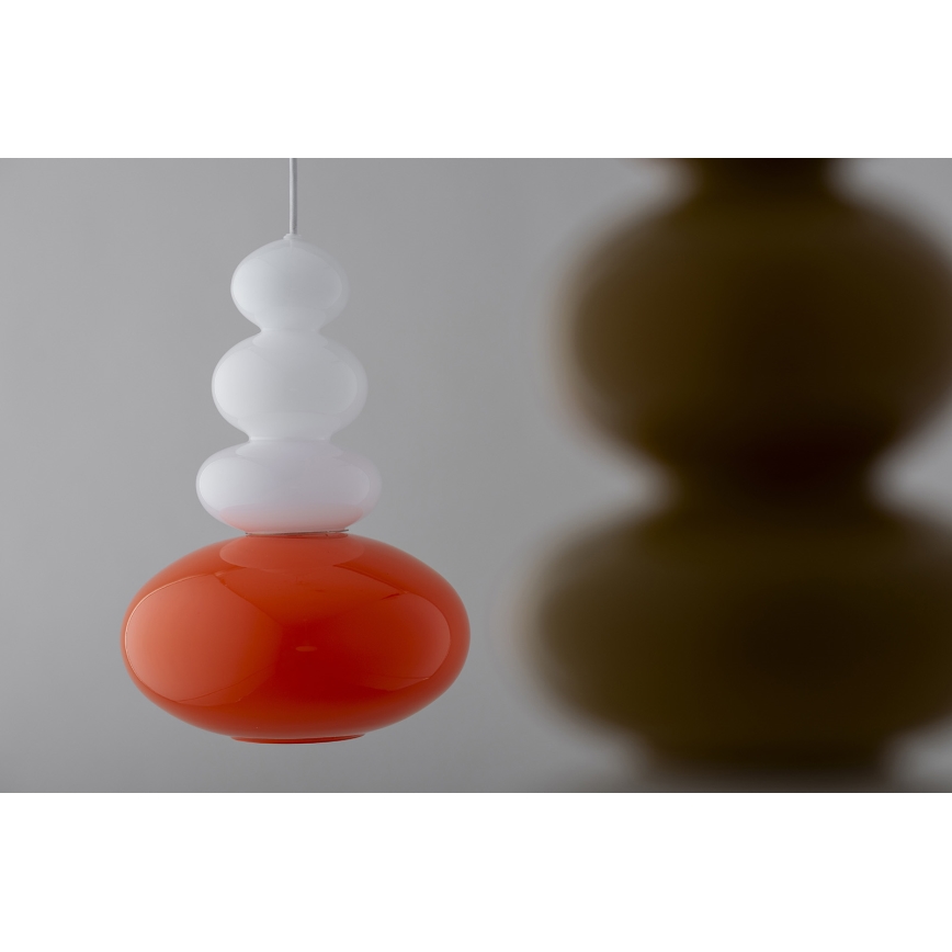 Argon 8822 - Κρεμαστό φωτιστικό οροφής DIEGO 1xGU10/5W/230V λευκό/πορτοκαλί