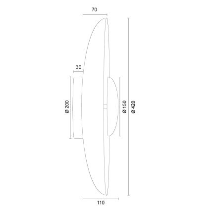 Argon 8864 - LED Επιτοίχιο φωτιστικό BOLTON LED/12,5W/230V 3000K μαύρο