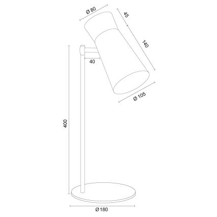 Argon 8873 - Επιτραπέζιο φωτιστικό LORD 1xE14/7W/230V σε τερακότα απόχρωση