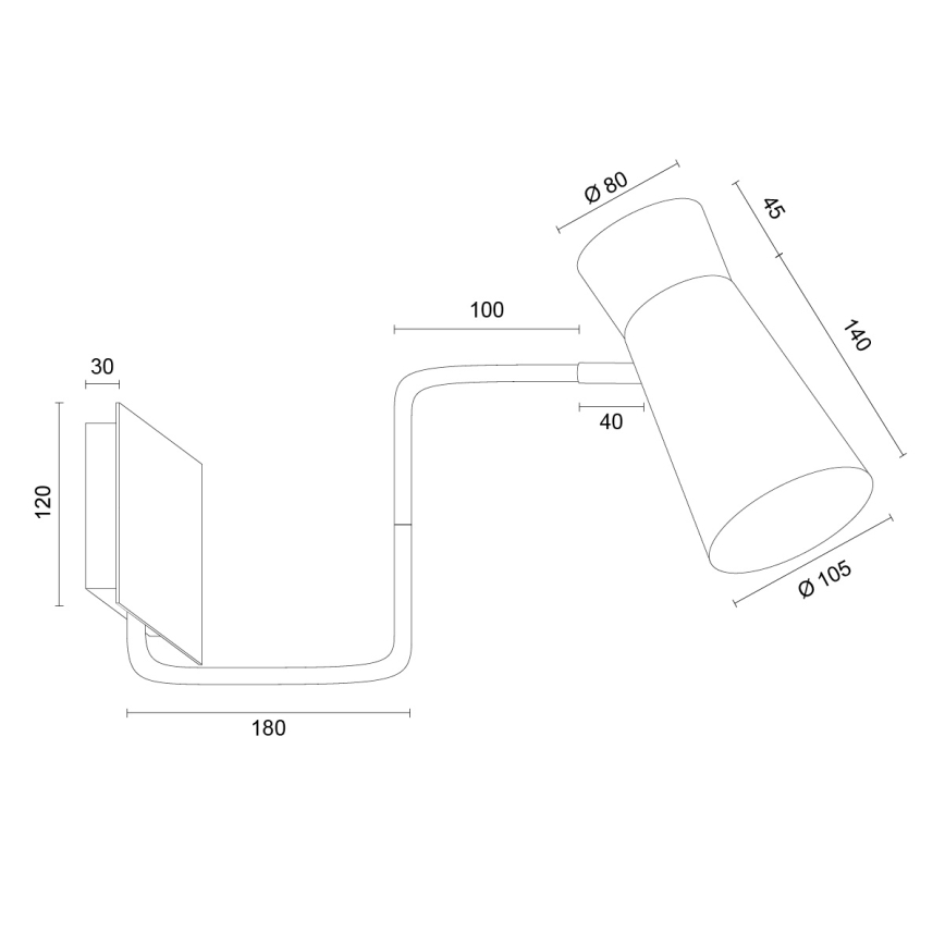 Argon 8879 - Επιτοίχιο φωτιστικό LORD 1xE14/7W/230V λευκό