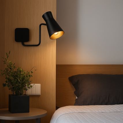 Argon 8880 - Επιτοίχιο φωτιστικό LORD 1xE14/7W/230V μαύρο