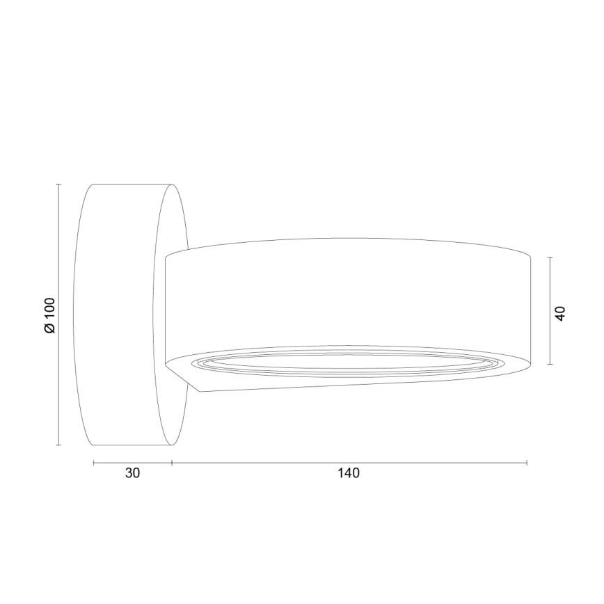 Argon 8897 - Επιτοίχιο φωτιστικό LOTUS, 1xGX53/12W/230V, λευκό