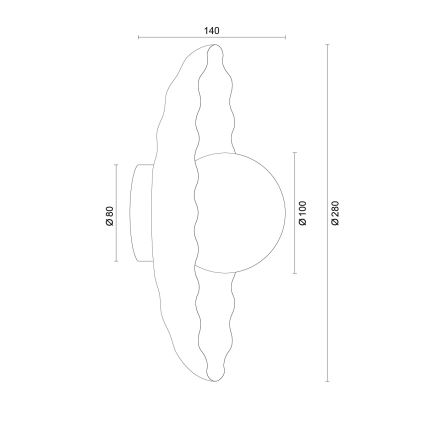 Argon 8933 - Επιτοίχιο φωτιστικό BOLL 1xG9/6W/230V μπλε