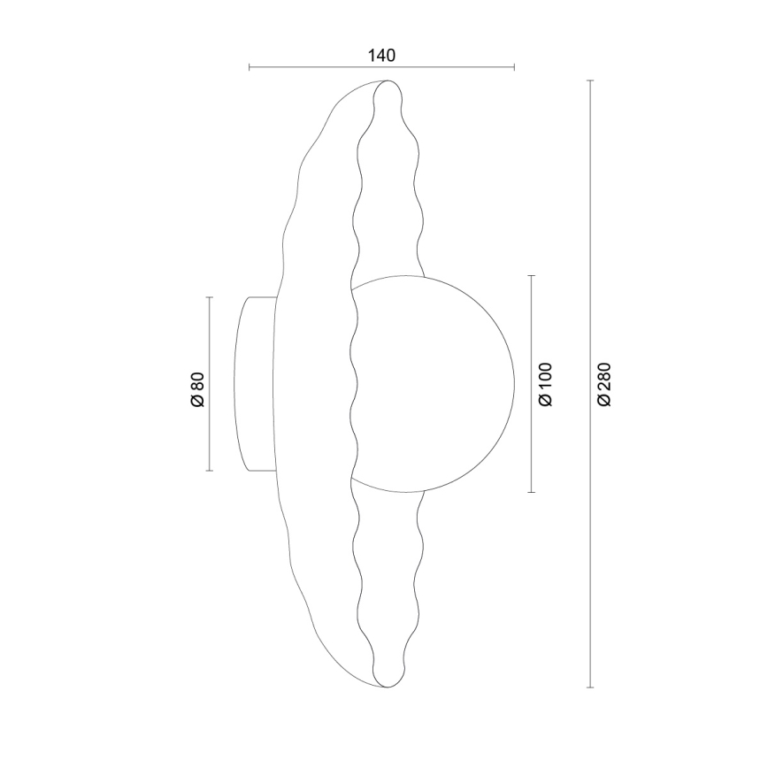 Argon 8933 - Επιτοίχιο φωτιστικό BOLL 1xG9/6W/230V μπλε