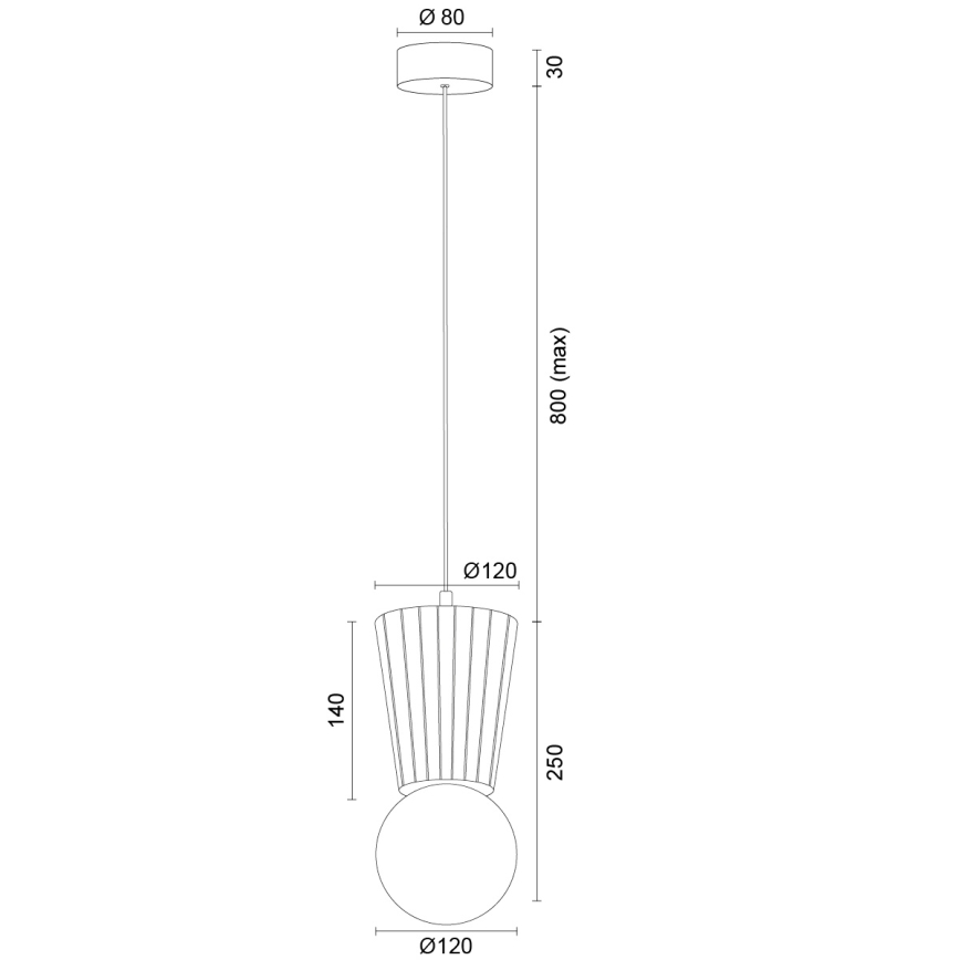 Argon 8952 - Κρεμαστό φωτιστικό μπάνιου VOLANTE με καλώδιο 1xG9/6W/230V IP44 καφέ