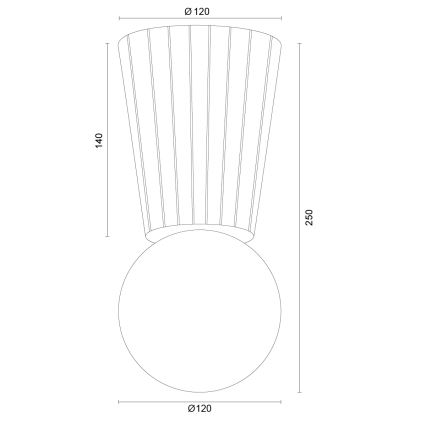 Argon 8974 - Φωτιστικό οροφής μπάνιου VOLANTE 1xG9/6W/230V, IP44, διάμετρος 12 cm, καφέ