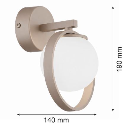 Argon 9002 - Φωτιστικό τοίχου SATUROS 1xG9/6W/230V