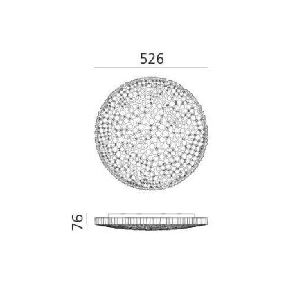 Artemide 0210010APP - LED Dimmable φωτιστικό οροφής CALIPSO LED/50W/230V 3000K