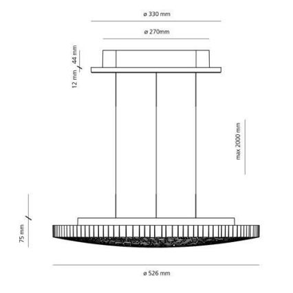 Artemide 0213010APP - Led Dimmable κρεμαστό φωτιστικό οροφής CALIPSO LED/50W/230V 3000K