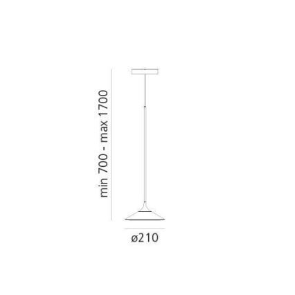 Artemide 0351030A -  Κρεμαστό φωτιστικό οροφής LED ORSA LED/8,5W/230V 3000K διάμετρος 21 cm