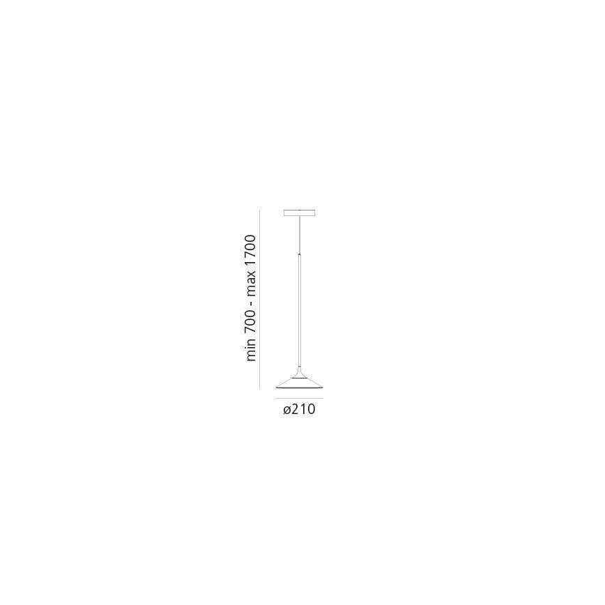 Artemide 0351030A -  Κρεμαστό φωτιστικό οροφής LED ORSA LED/8,5W/230V 3000K διάμετρος 21 cm