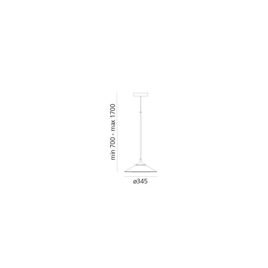 Artemide 0352030A - Led Dimmable κρεμαστό φωτιστικό οροφής ORSA LED/20W/230V 3000K διάμετρος 24,5 cm