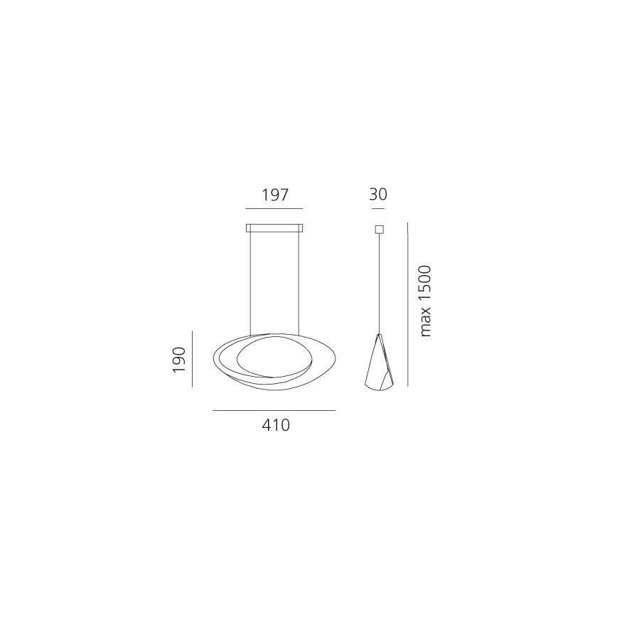 Artemide 1182010A - Led Dimmable κρεμαστό φωτιστικό οροφής CABILDO LED/44W/230V 3000K