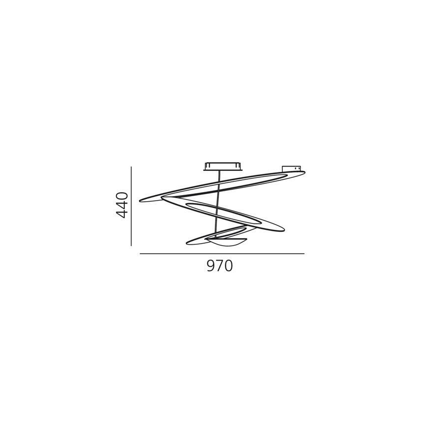 Artemide 1253120A - LED Dimmable φωτιστικό οροφής PIRCE LED/44W/230V 3000K χρυσό