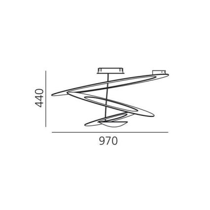 Artemide 1253120A - LED Dimmable φωτιστικό οροφής PIRCE LED/44W/230V 3000K χρυσό