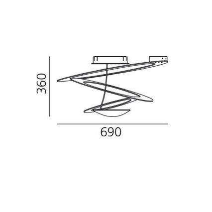 Artemide 1255110A - LED Dimmable φωτιστικό οροφής PIRCE LED/44W/230V 3000K λευκό