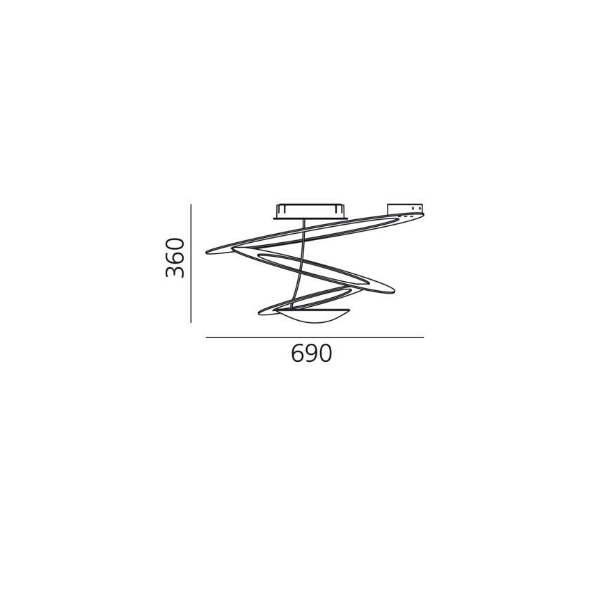 Artemide 1255110A - LED Dimmable φωτιστικό οροφής PIRCE LED/44W/230V 3000K λευκό