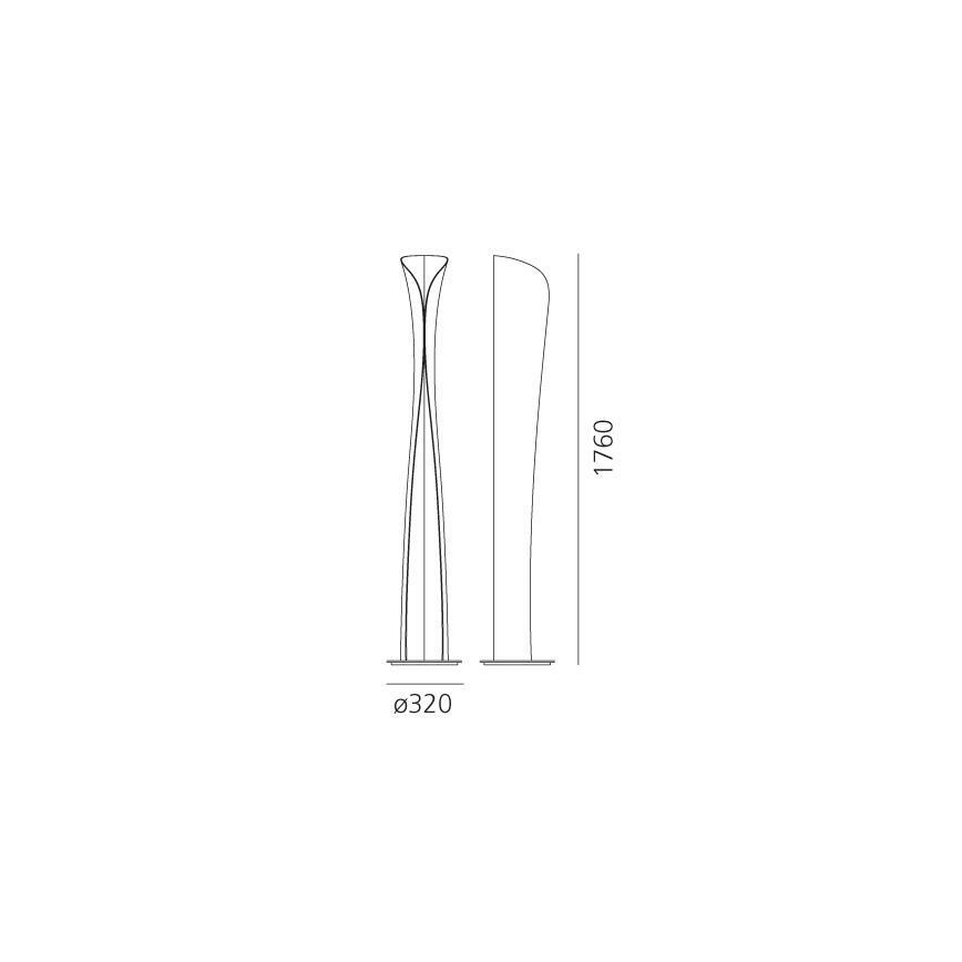 Artemide 1361020A - Επιδαπέδια λάμπα LED CADMO LED/44W/230V + 1xGU10/10W/230V λευκό