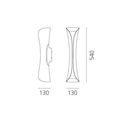 Artemide 1373010A - Φωτιστικό τοίχου CADMO 2xGU10/10W/230V μαύρο