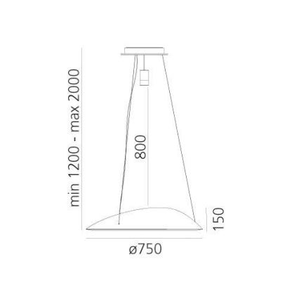 Artemide 1402010APP - LED RGBW Κρεμαστό φωτιστικό οροφής ντιμαριζόμενο AMELUNA LED/45W/230V 3000K
