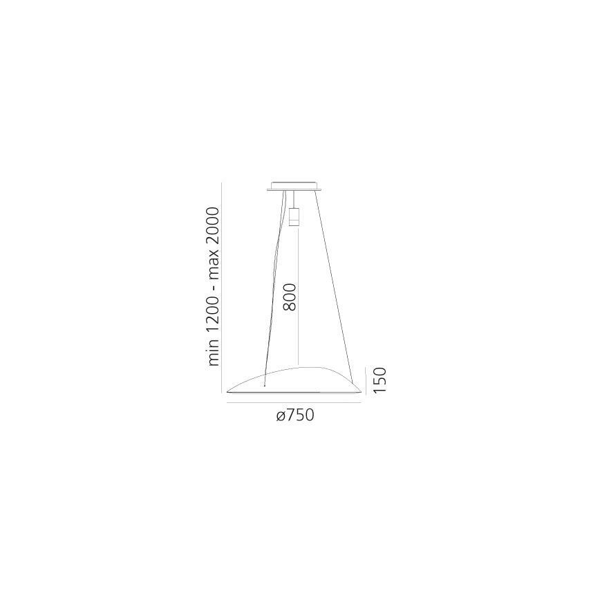 Artemide 1402010APP - LED RGBW Κρεμαστό φωτιστικό οροφής ντιμαριζόμενο AMELUNA LED/45W/230V 3000K