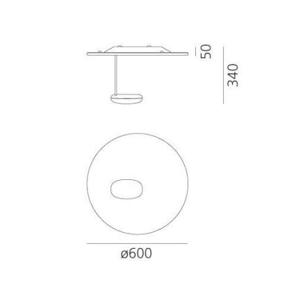 Artemide 1471110A - LED Dimmable φωτιστικό οροφής DROPLET LED/29W/230V 3000K