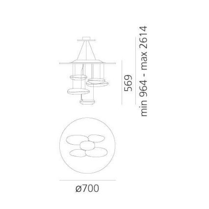 Artemide 1477110A - Led Dimmable κρεμαστό φωτιστικό οροφής MERCURY LED/29W/230V 3000K