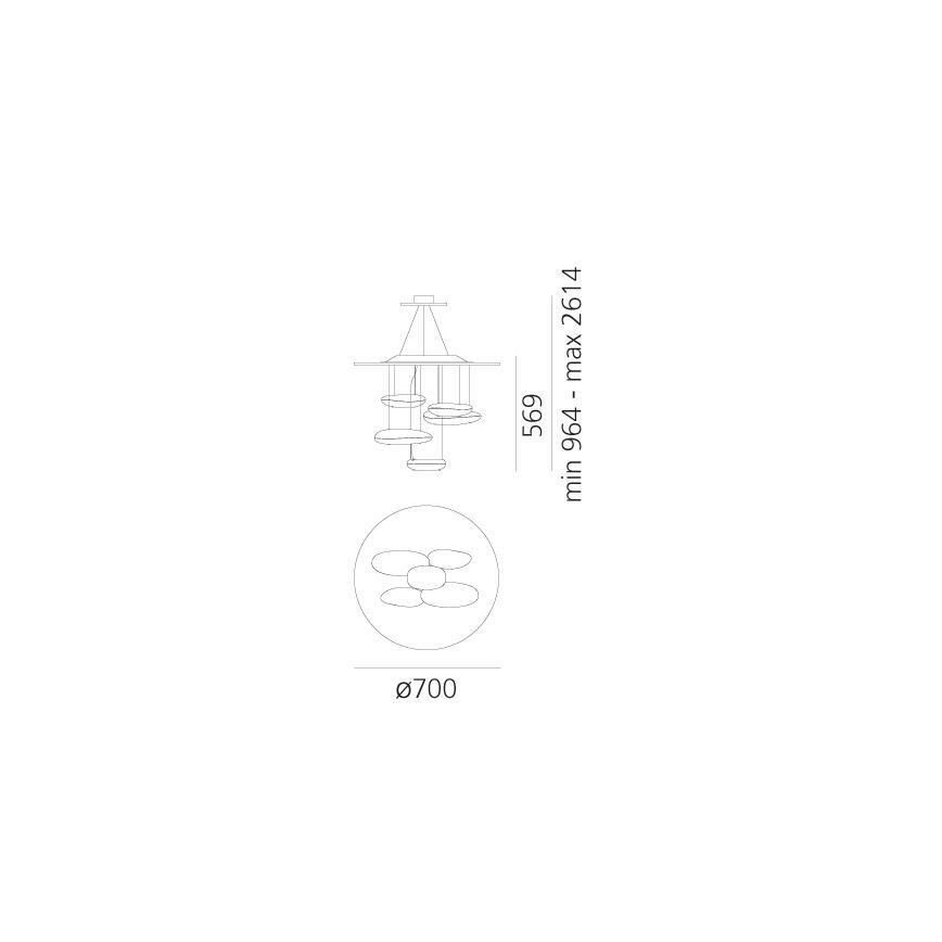 Artemide 1477110A - Led Dimmable κρεμαστό φωτιστικό οροφής MERCURY LED/29W/230V 3000K