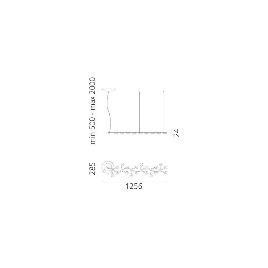 Artemide 1578050APP - Led Dimmable κρεμαστό φωτιστικό οροφής NET LED/45W/230V 3000K