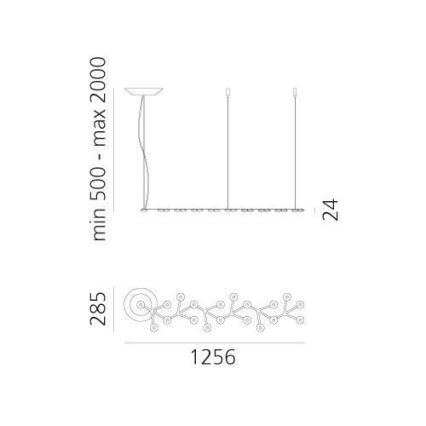 Artemide 1578050APP - Led Dimmable κρεμαστό φωτιστικό οροφής NET LED/45W/230V 3000K