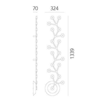 Artemide 1596050APP - LED Dimmable φωτιστικό οροφής NET LED/45W/230V 3000K