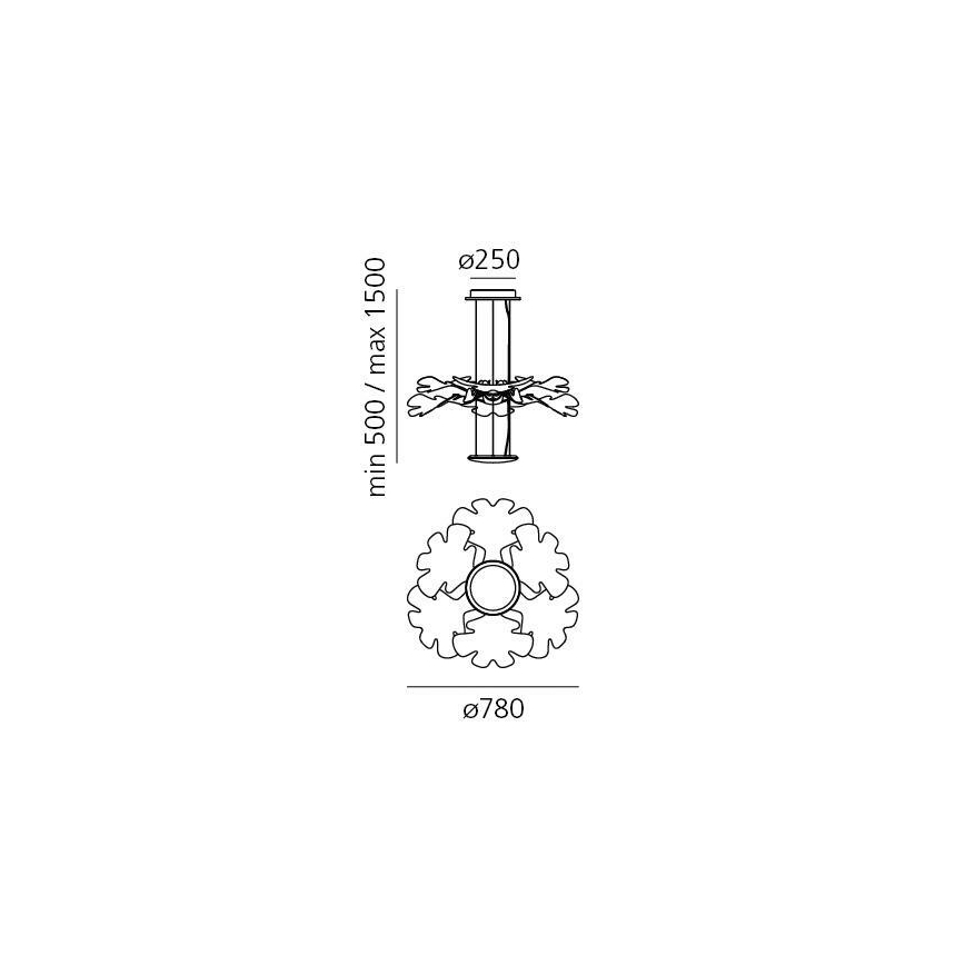 Artemide 1628010APP - Led Dimmable κρεμαστό φωτιστικό οροφής CHLOROPHILIA LED/44W/230V 3000K