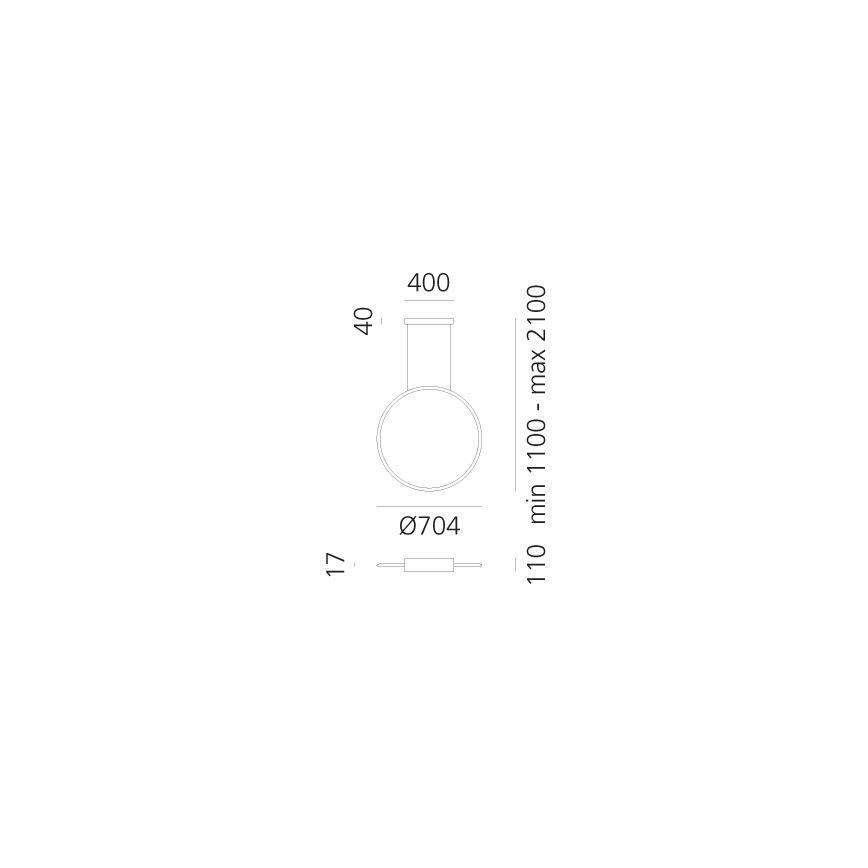 Artemide 1992360APP - LED RGBW Κρεμαστό φωτιστικό οροφής ντιμαριζόμενο DISCOVERY LED/42W/230V 2700-6500K μπρονζέ