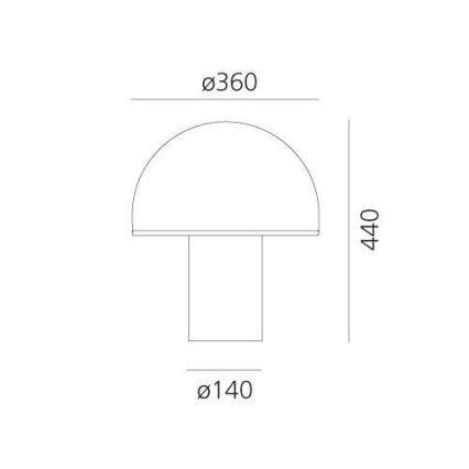 Artemide A006300 - Eπιτραπέζιο φωτιστικό ONFALE 1xE14/5W/230V + 1xE27/13W λευκό