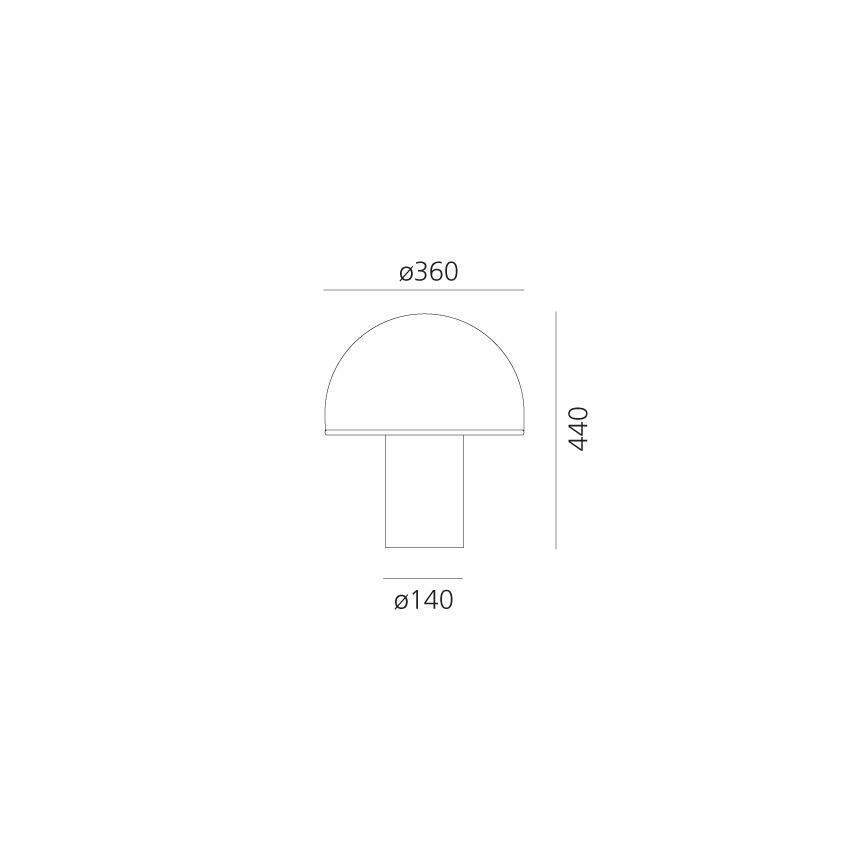 Artemide A006300 - Eπιτραπέζιο φωτιστικό ONFALE 1xE14/5W/230V + 1xE27/13W λευκό
