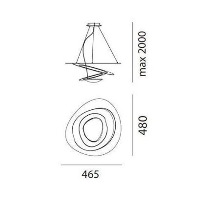 Artemide AR 1249010A - Πολύφωτο dimmer LED σε σχοινί PIRCE MICRO 1xLED/27W/230V