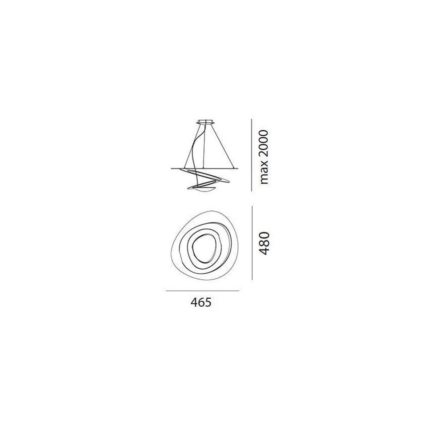 Artemide AR 1249010A - Πολύφωτο dimmer LED σε σχοινί PIRCE MICRO 1xLED/27W/230V