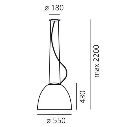 Artemide AR A242100 - Πολύφωτο σε σχοινί NUR 1xE27/205W/230V