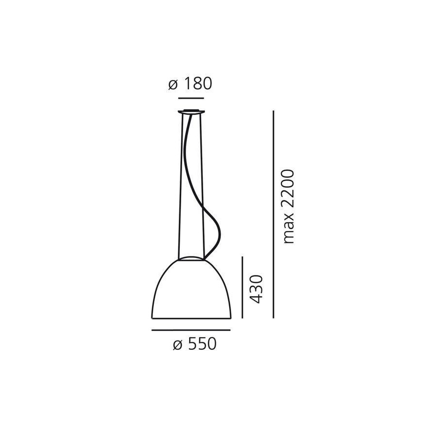 Artemide AR A242100 - Πολύφωτο σε σχοινί NUR 1xE27/205W/230V