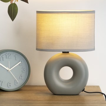 Atmosphera - Eπιτραπέζιο φωτιστικό BARU 1xE14/40W/230V γκρι