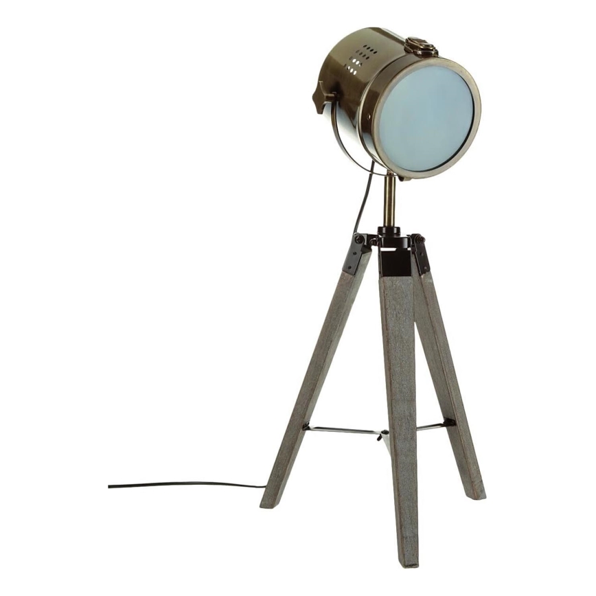 Atmosphera - Eπιτραπέζιο φωτιστικό EBOR 1xE14/25W/230V πεύκο/ορείχαλκος