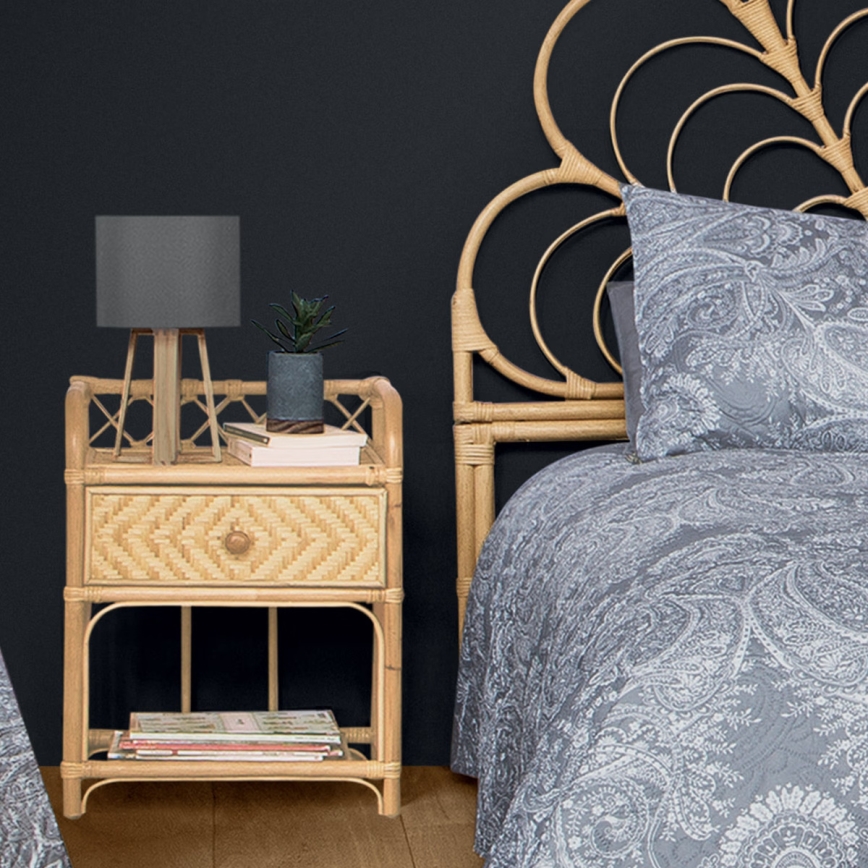 Atmosphera - Eπιτραπέζιο φωτιστικό MOLU 1xE27/25W/230V πεύκο/γκρι