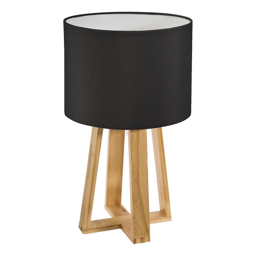 Atmosphera - Eπιτραπέζιο φωτιστικό MOLU 1xE27/25W/230V πεύκο/μαύρο