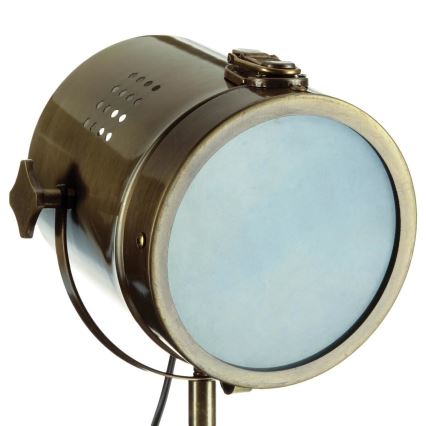 Atmosphera - Eπιτραπέζιο φωτιστικό EBOR 1xE14/25W/230V πεύκο/ορείχαλκος