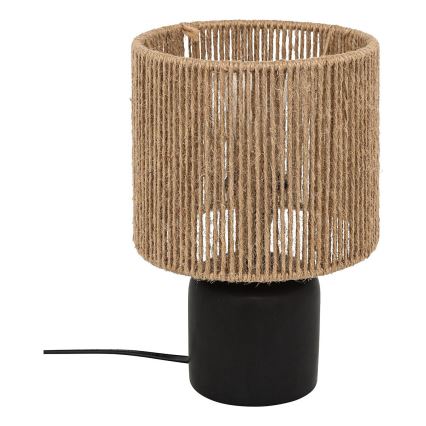 Atmosphera - Eπιτραπέζιο φωτιστικό KOBY 1xE14/40W/230V hemp/μαύρο