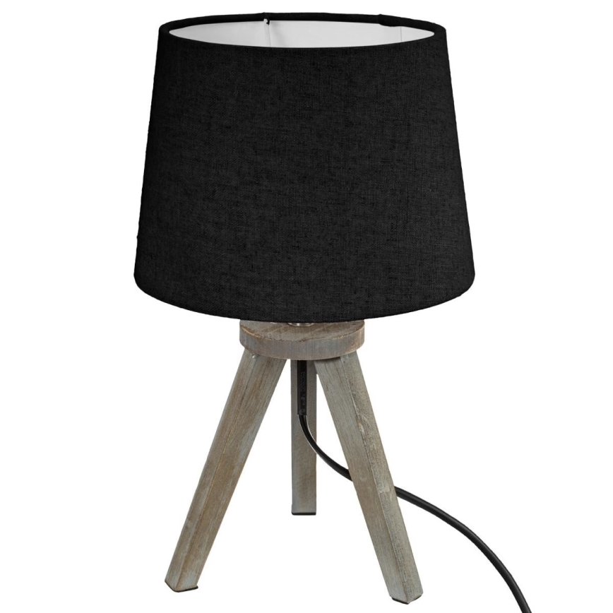 Atmosphera - Eπιτραπέζιο φωτιστικό MINI 1xE14/25W/230V πεύκο/μαύρο