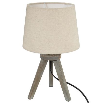 Atmosphera - Eπιτραπέζιο φωτιστικό MINI 1xE14/25W/230V πεύκο/μπεζ