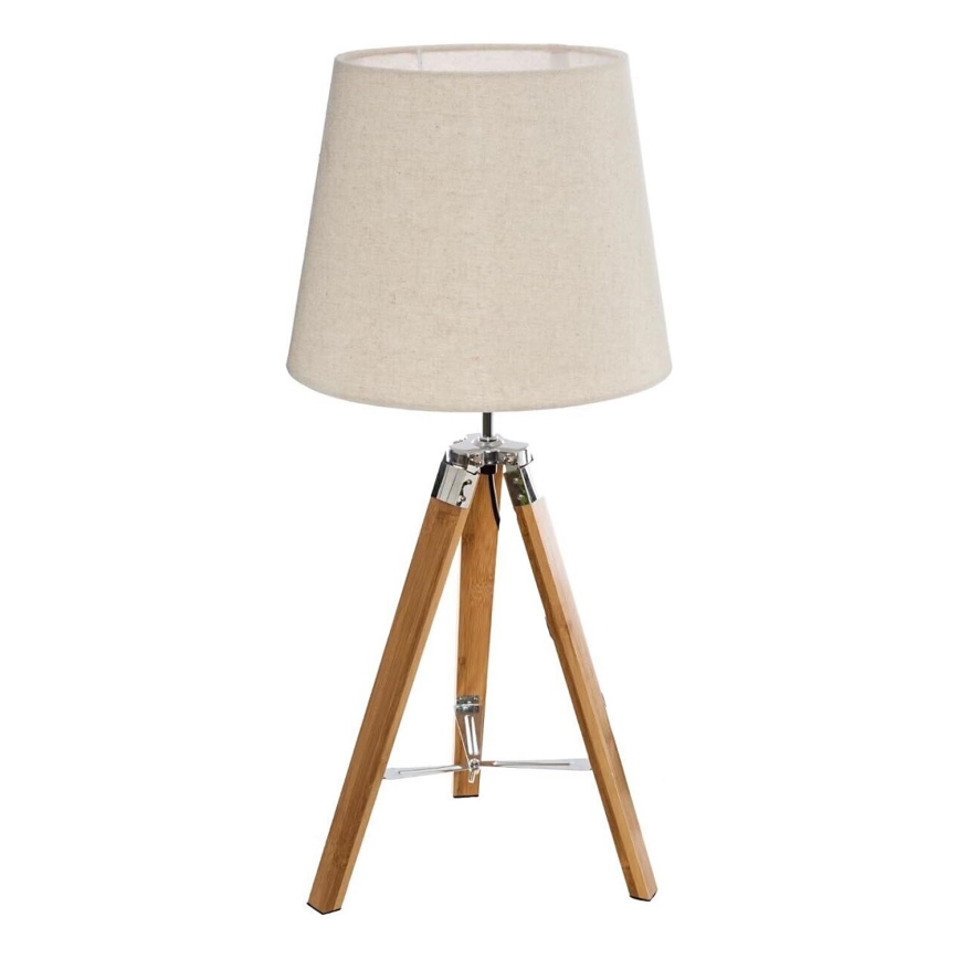 Atmosphera - Eπιτραπέζιο φωτιστικό RUNO 1xE27/25W/230V μπαμπού/κρεμ